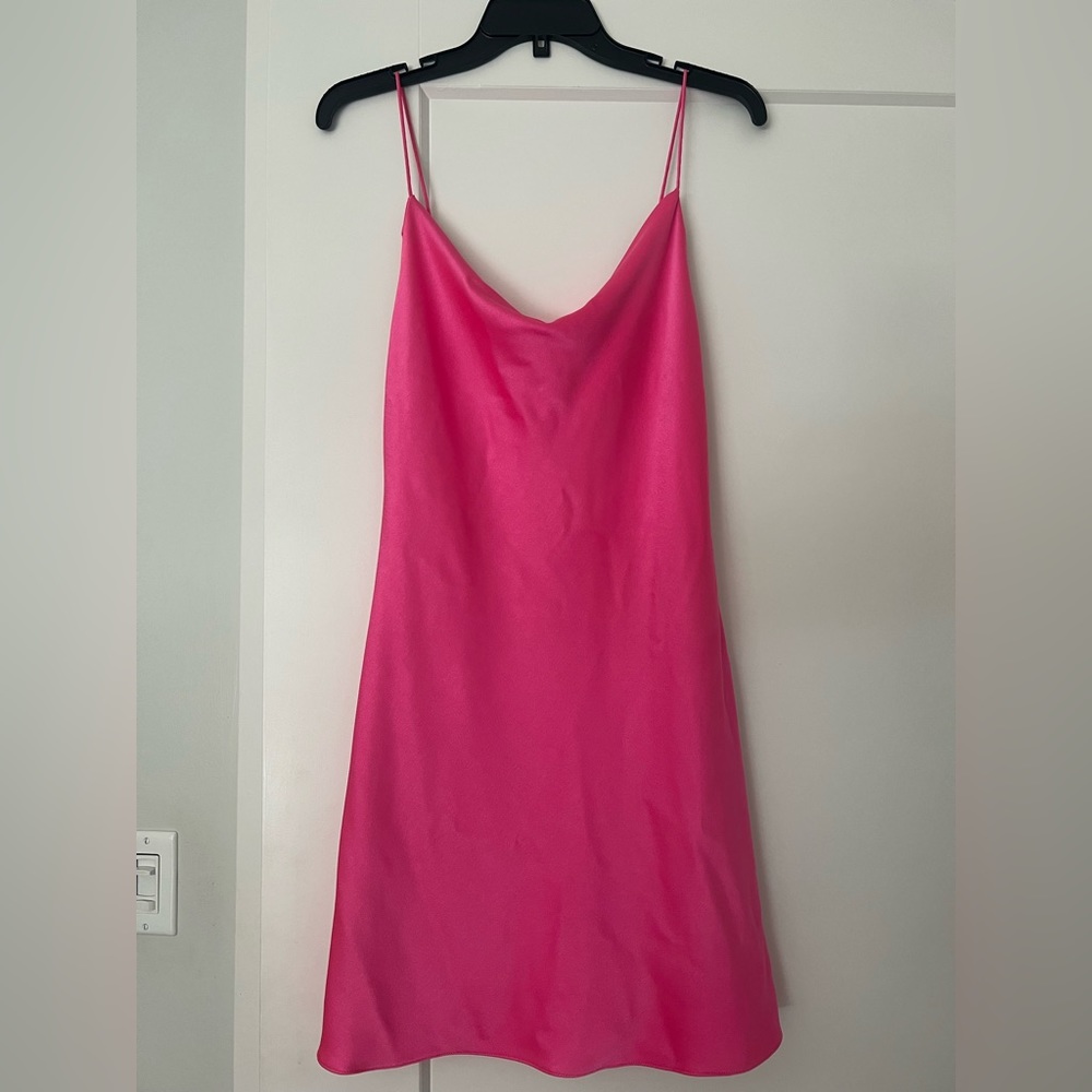 Alice & Olivia Harmony Mini Slip Dress - French Rose
